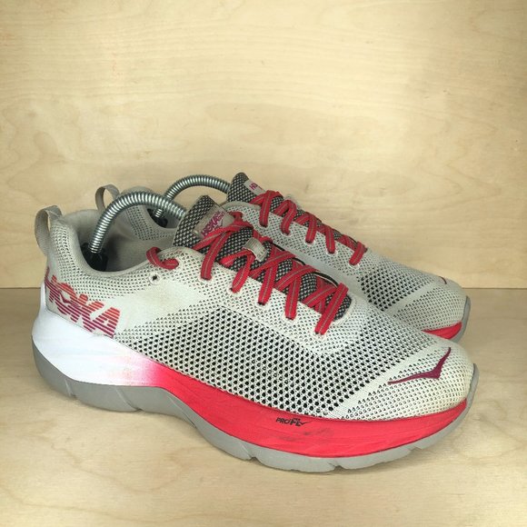 Hoka One One Shoes - Hoka One One W MACH White Gray Red Women’s Size 10